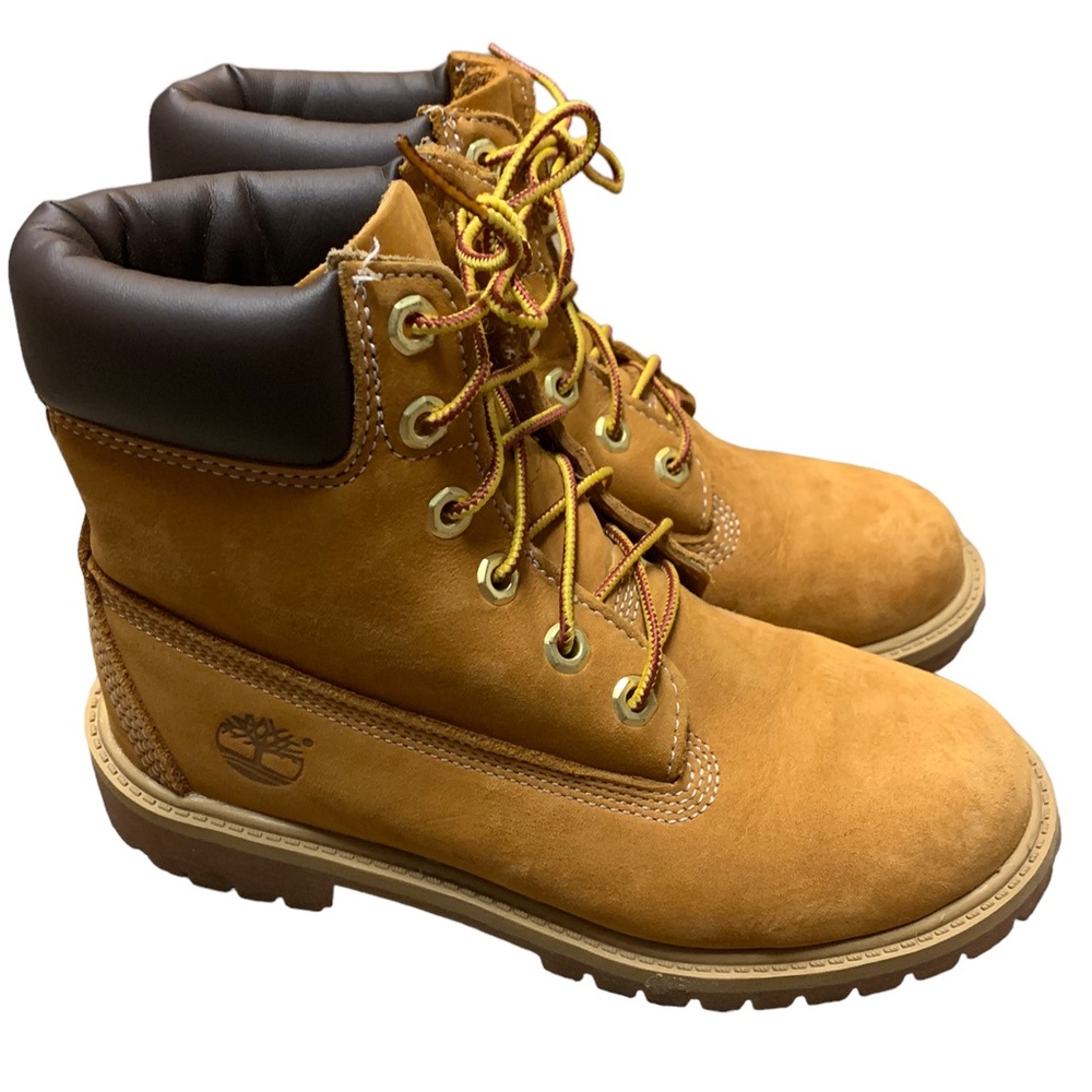 Timberland Premium Waterproof Boot Wheat Nubuck Boys Size 4M